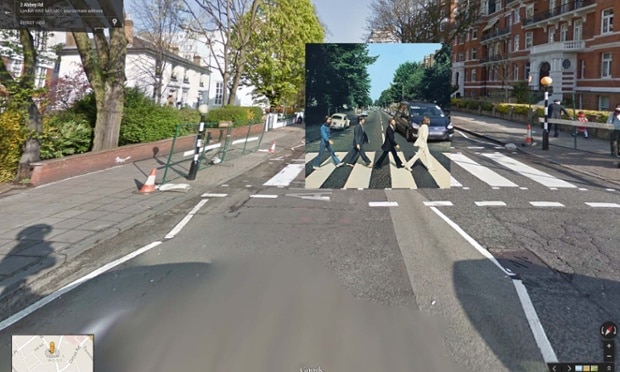 Capas de álbuns clássicos usando o Google Street View