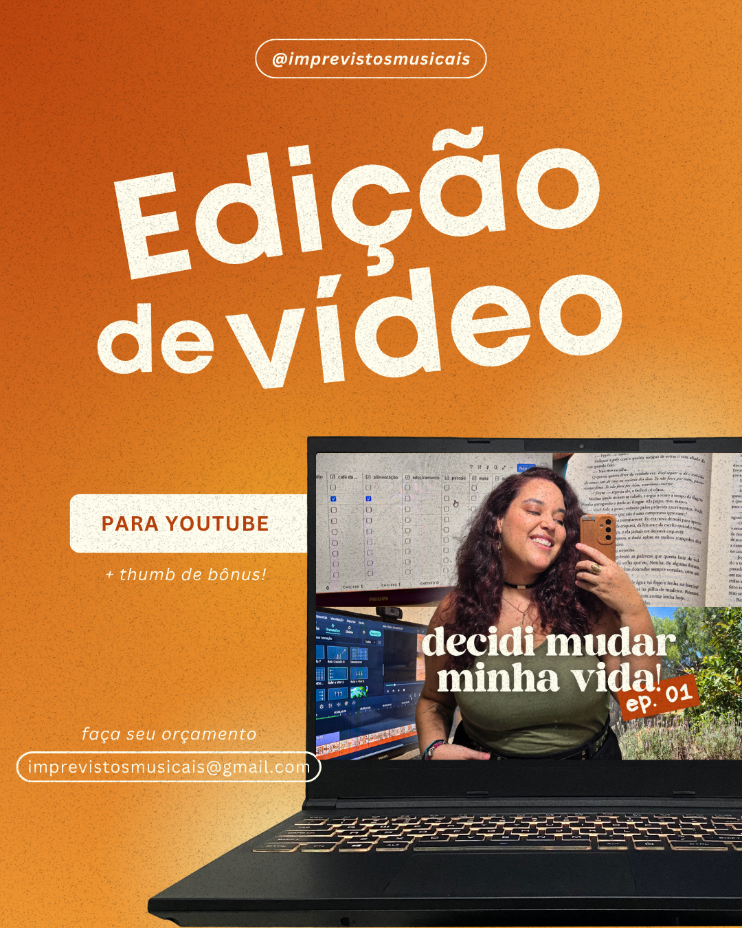 EDIÇÃO DE VÍDEO P/ YOUTUBE